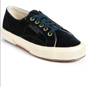 Superga x Man Repeller velvet sneakers